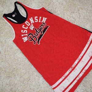 Wisconsin Badgers Bucky Racer Back Tank Top Tunic Dress G-III Sports Carl Banks